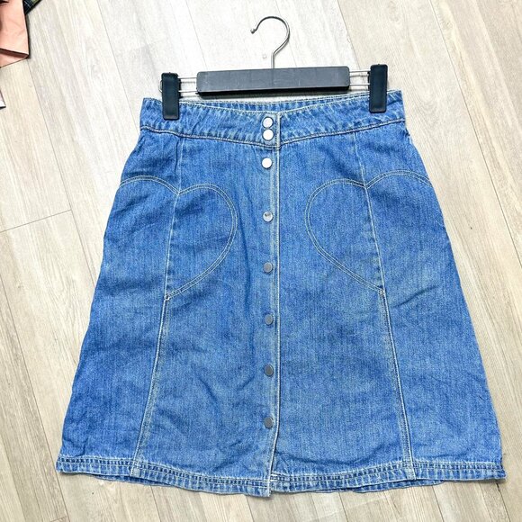 Dresses & Skirts - Button-Front Denim Short Skirt